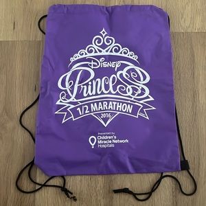 Disney Princess Half Marathon 2016 purple drawstring bag